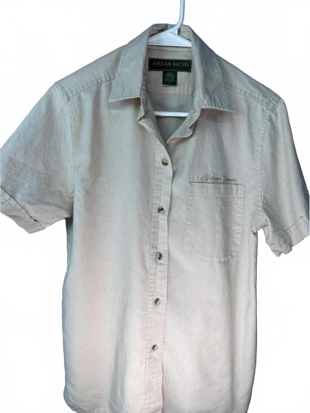 Vintage African Nature S Short Sleeve Outdoorsman Shirt